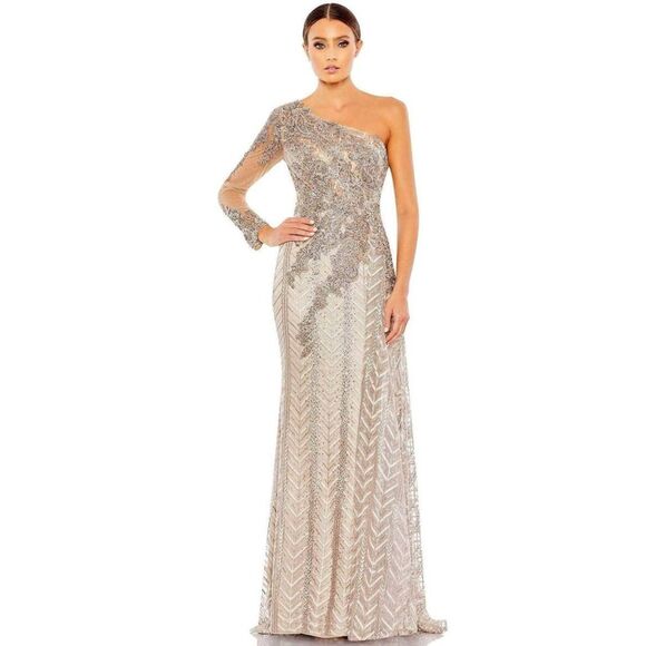 Mac Duggal Dresses & Skirts - Mac Duggal  Embellished One Shoulder A Line Gown Size 14